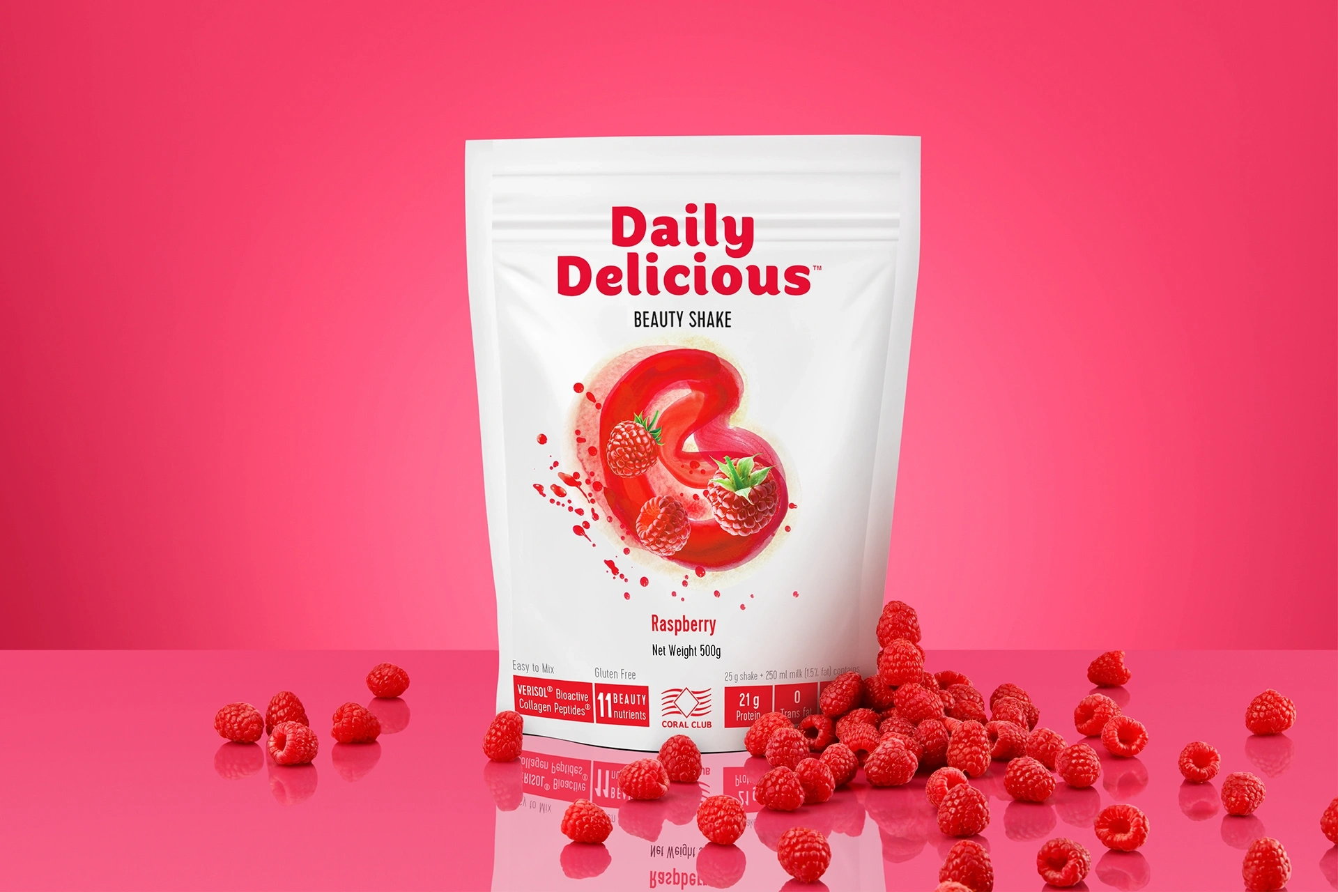 Daily Delicious Beauty Shake su avietėm