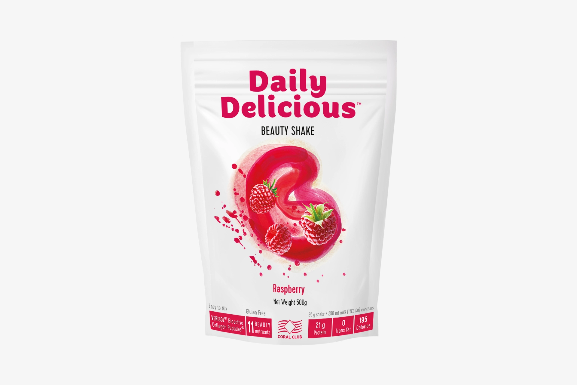 Daily Delicious Beauty Shake su avietėm
